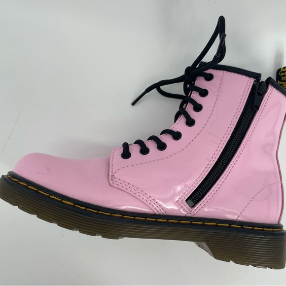 Dr. Martens Girls 1460 Boots Pink Patent Leather Zipped 3 - Picture 5 of 13